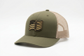 Flag and Cross Leather Patch Hat